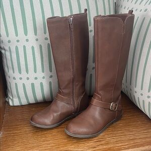 Brown Kids Riding Boots